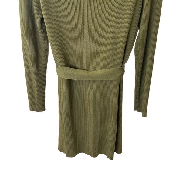 Express Ribbed Knit Green Open Cardigan Sz M - Picture 7 of 9